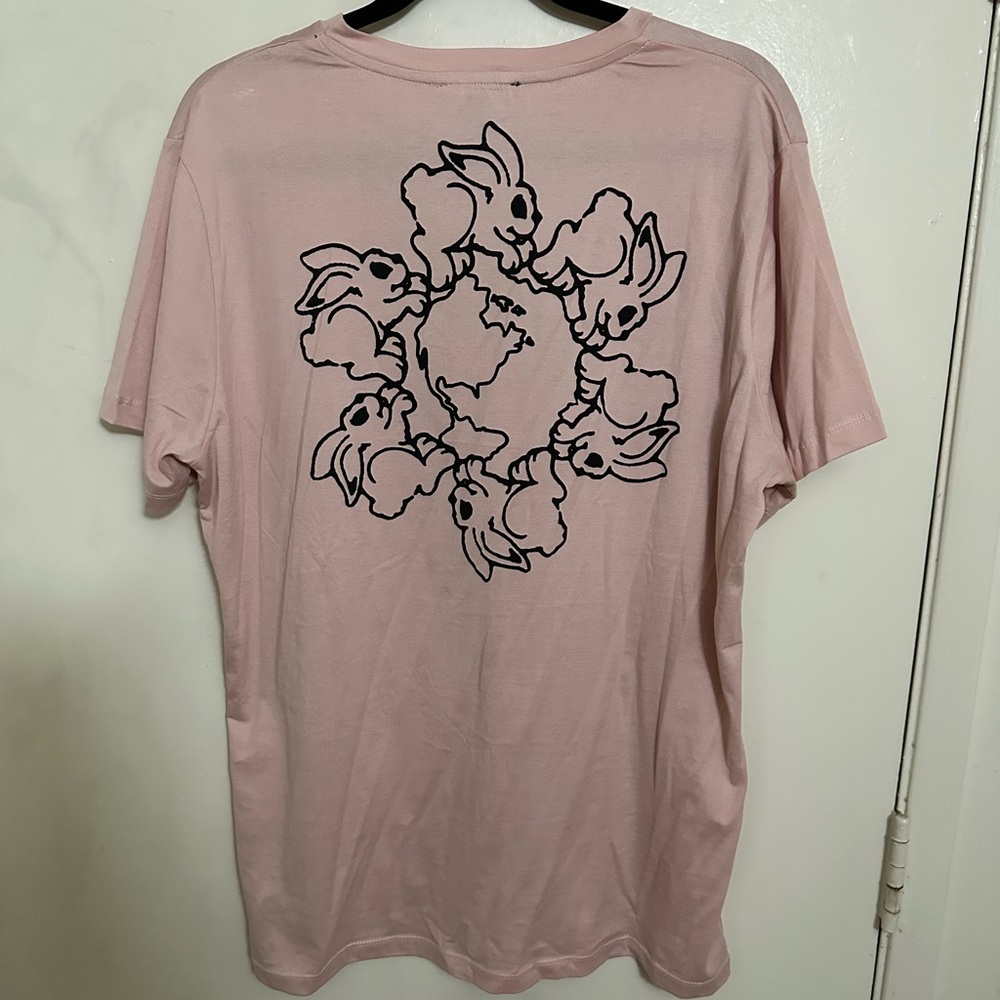 Diesel the dream rabbit black pink t-shirt size large metal detail NWT